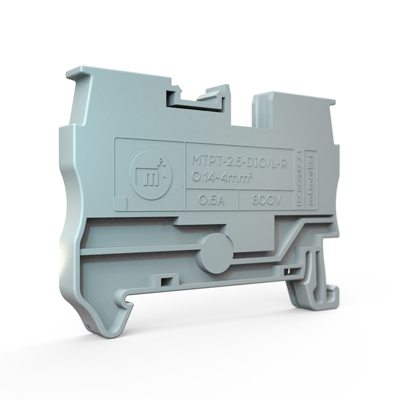 Клемма Push-In проходная с диодом MTPT-2.5-DIO/L-R, номинальное сечение 2.5 мм², номинальный ток 0.5 А