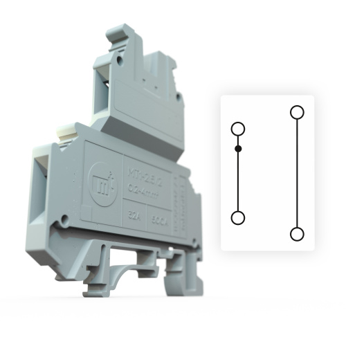 Клемма двухъярусная MT1-2.5/2, номинальное сечение 2.5 мм², номинальный ток 24 А фото 3