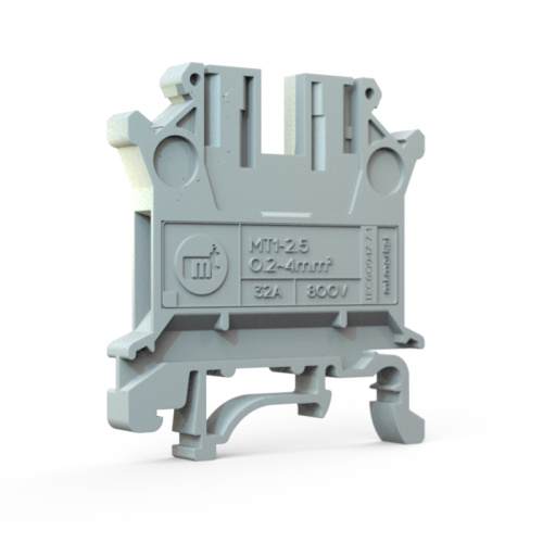 Клемма проходная MT1-2.5, номинальное сечение 2.5 мм², номинальный ток 24 А