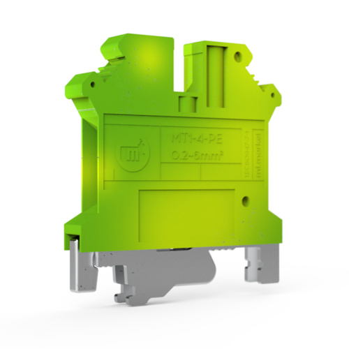 Клемма заземляющая MT1-4-PE, номинальное сечение 4 мм², номинальный ток  А