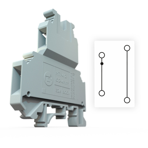 Клемма двухъярусная MT1-4/2, номинальное сечение 4 мм², номинальный ток 32 А фото 3