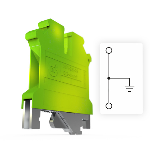 Клемма заземляющая MT1-2.5-PE, номинальное сечение 2.5 мм², номинальный ток  А фото 3