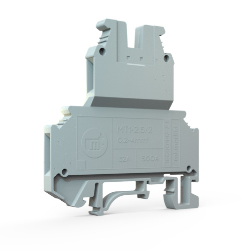 Клемма двухъярусная MT1-2.5/2, номинальное сечение 2.5 мм², номинальный ток 24 А